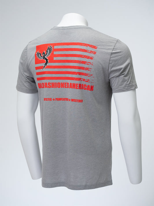 Flag tee - Grey/Red