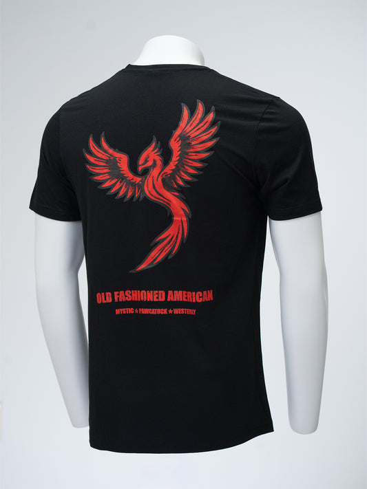 Flying Phoenix Tee - Black/Red