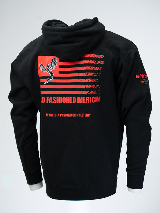 Flag Hoodie - Black/Red