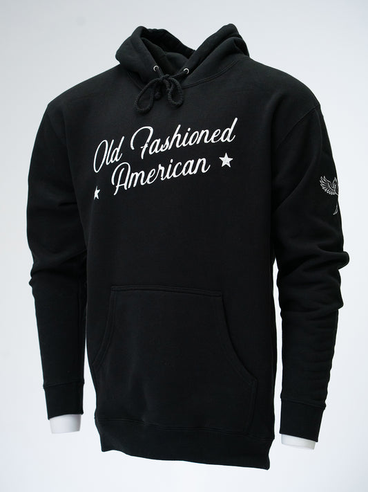 Flag Hoodie - Black/White